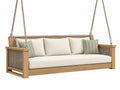 Divano sospeso 200 cm in legno e corda beige da esterno stile naturale